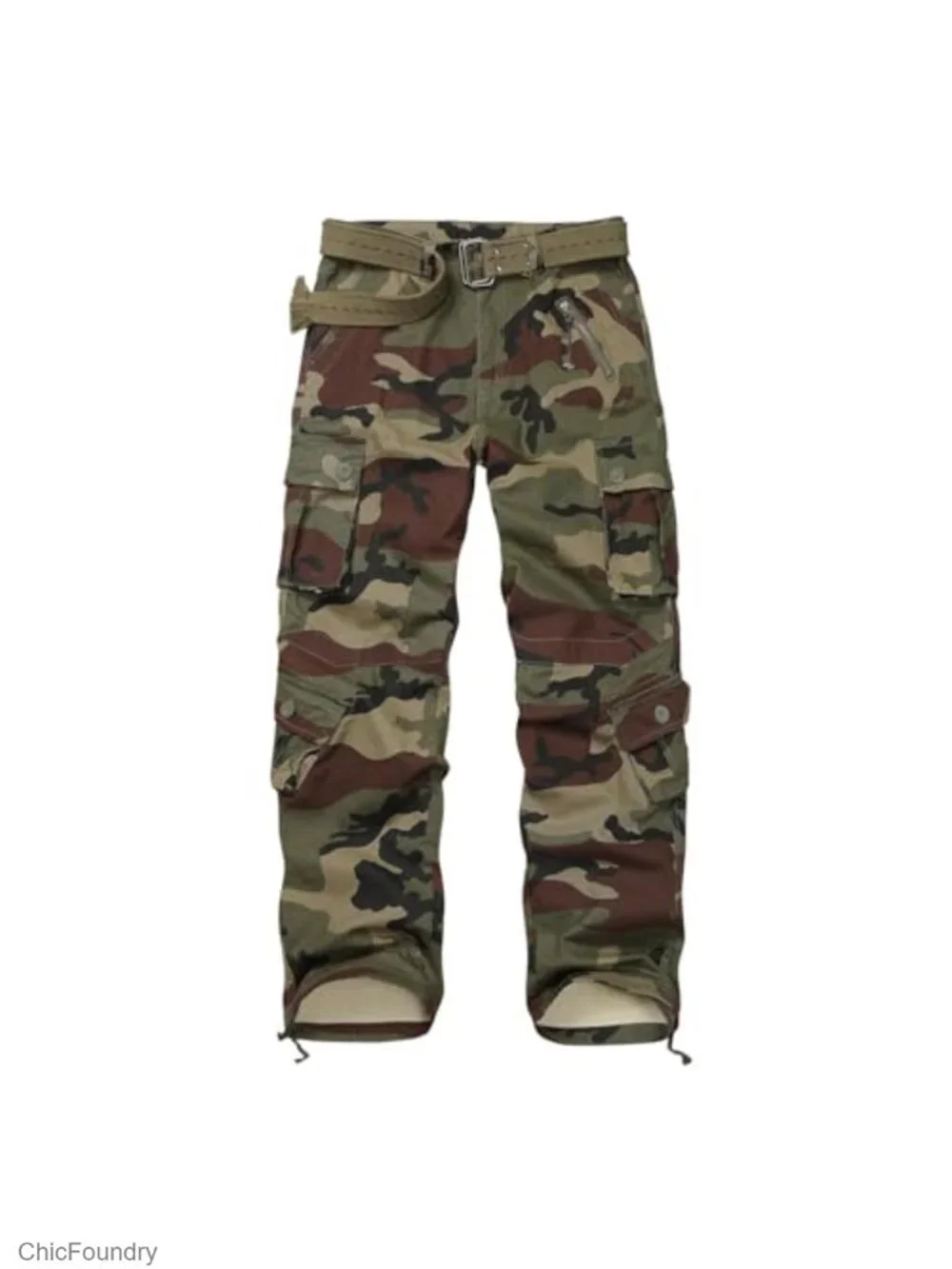 Men's Cargo Pants 8 Pockets Cotton Combat Tactical Work Pants Outdoor Military